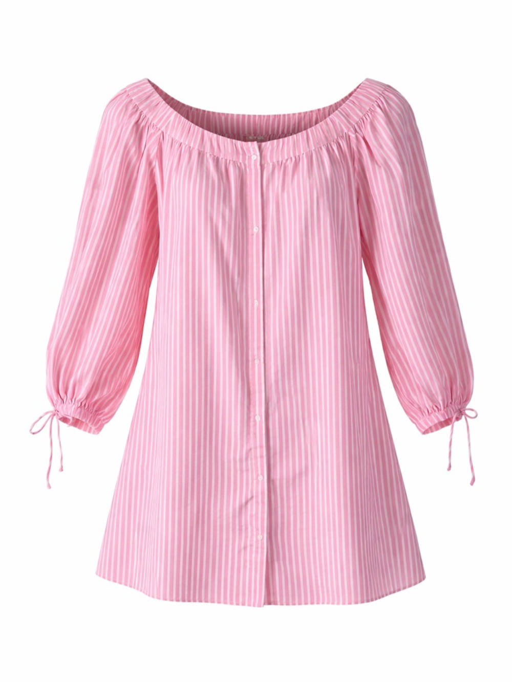 Zara Pink & White Striped Off-Shoulder Mini Dress Size XS